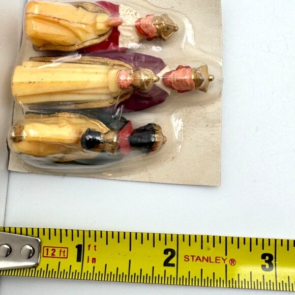 1973 Walco Wise Men Panorama Ornament Christmas Figurines Hand-Painted 3 Pc - Picture 3 of 7